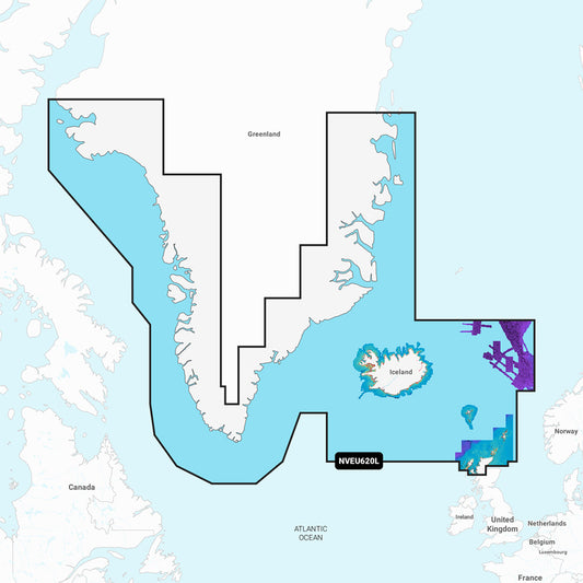 Garmin Navionics Vision+ NVEU620L Greenland Iceland