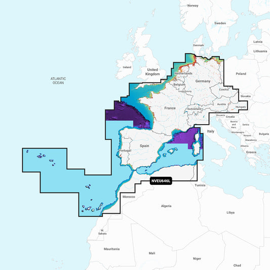 Garmin Navionics Vision+ NVEU646L Europe, Central West