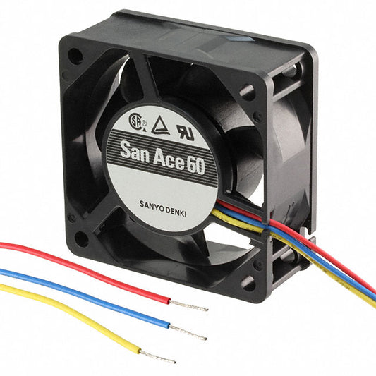 San Ace 60, 109R0612S409 and 109R0612S4011, 12VDC, Square - 60mm L x 60mm H, 25.00mm