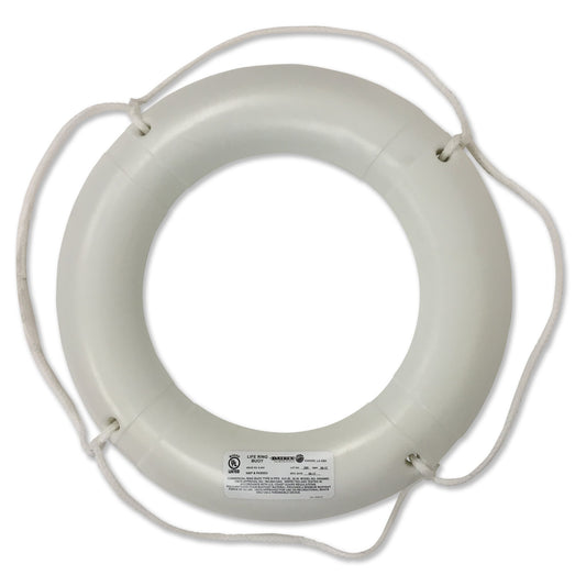 30″ LIFERING WHITE USCG, NO TAPE - Data Marine LLC
