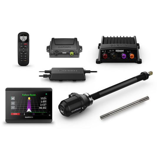 Garmin Reactor 40 Kicker Autopilot w/GHC 50 Stainless Steel Tilt Tube