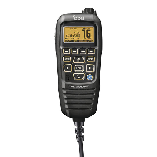 Icom HM195 CommandMic IV w/Yellow BlackLit LCD - Black