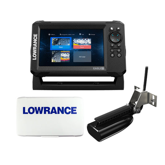 Lowrance Eagle 7 w/SplitShot T/M Transducer  Inland Charts  Suncover