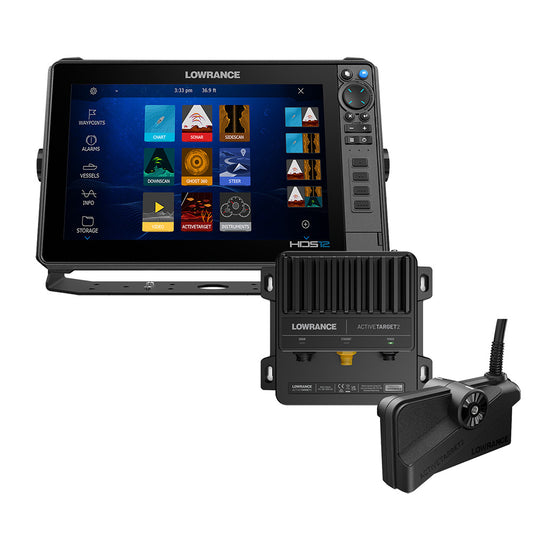 Lowrance HDS PRO 12 w/Preloaded C-MAP DISCOVER OnBoard - No Transducer  ActiveTarget 2 Bundle