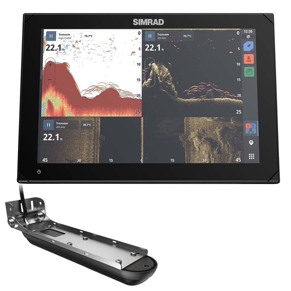 Simrad NSX 3012 12" Combo Chartplotter  Fishfinder w/Active Imaging 3-in-1 Transducer