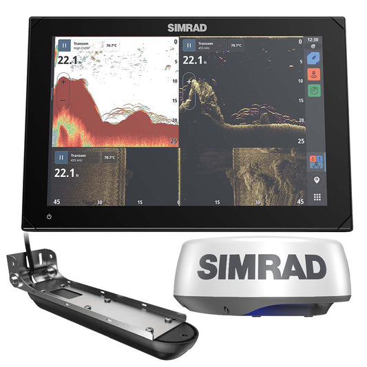 Simrad NSX 3012 Radar Bundle - HALO20+ Radar Dome  Active Imaging 3-in-1 Transducer