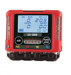 GX-2009 4 SENSOR LEL/O2/H2S/CO WITH CLIP AND CHARGER