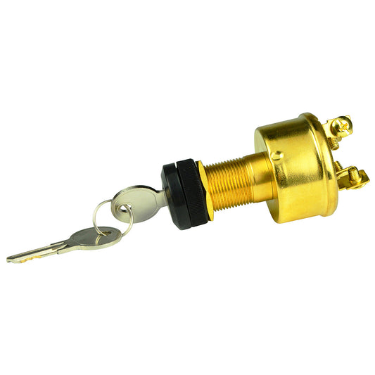 BEP 4-Position Brass Ignition Switch - Accessory/OFF/Ignition  Accessory/Start