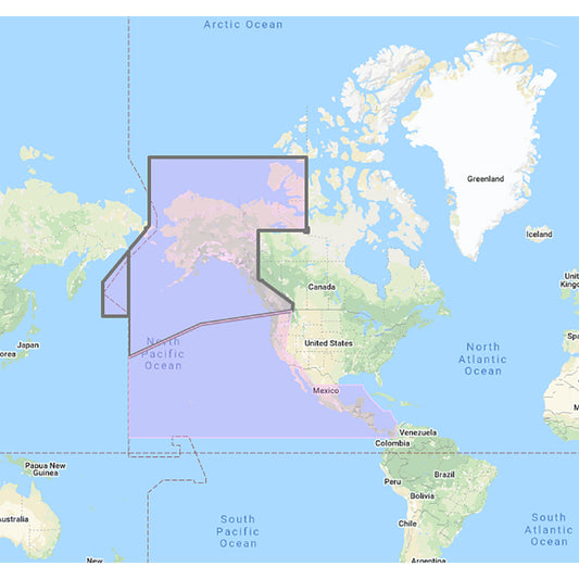 Furuno US  Canada Pacific Coast, Hawaii, Alaska, Mexico to Panama - C-MAP Mega Wide Chart