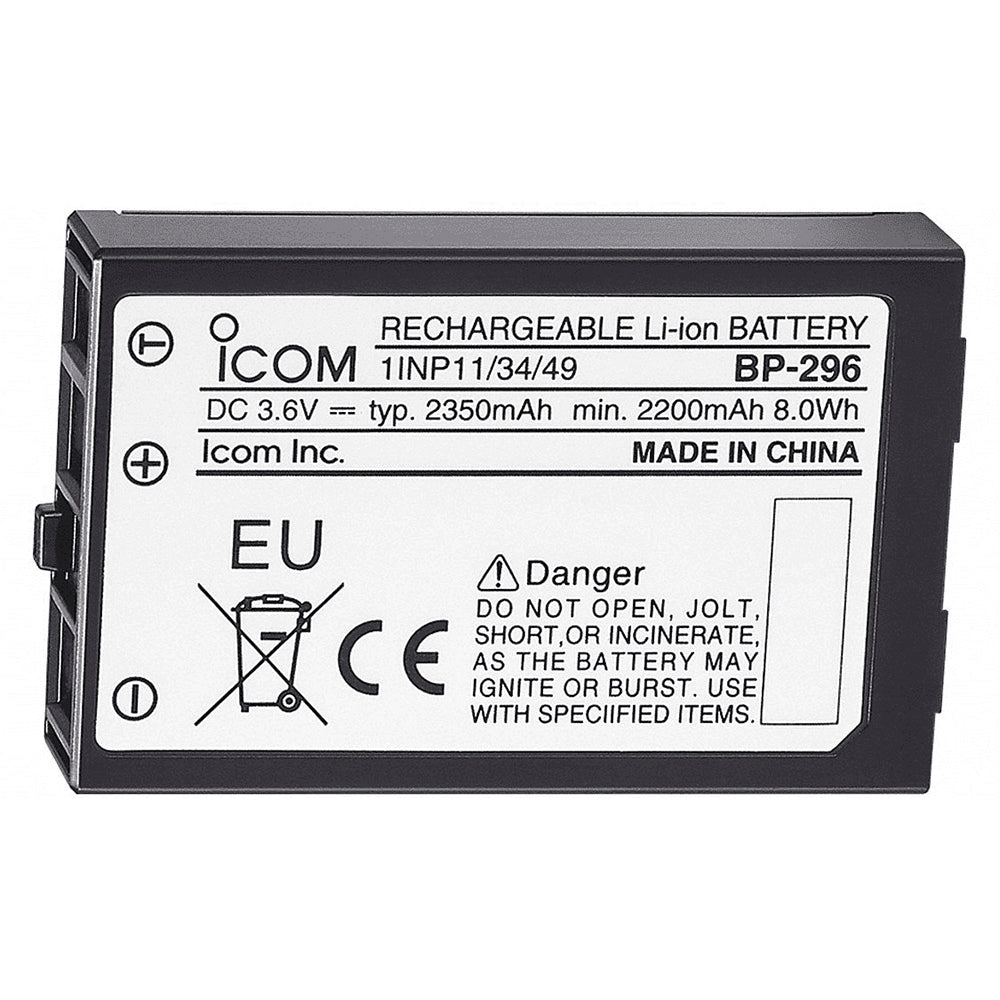 Icom BP-296 Li-Ion Battery - 3.6V - 2350mAh f/M37