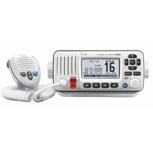 Icom M424G VHF Radio w/Built-In GPS - White