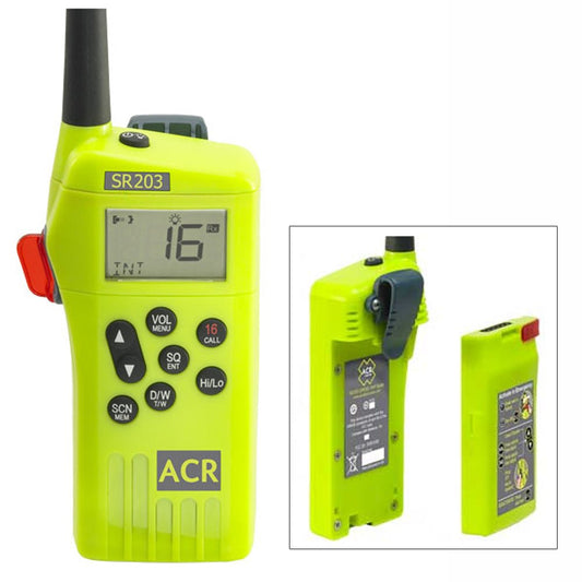 ACR SR203 VHF Handheld Survival Radio - Data Marine LLC